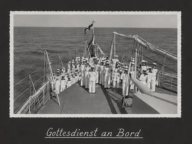 Llegada a Santa Cruz de La Palma del entonces capitán de fragata Karl Doenitz. en el crucero Emden.